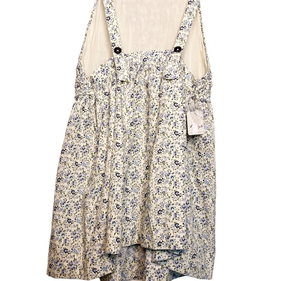 FREE PEOPLE NWT Petunia Smocked Floral  Mini Dress Size Small in Tea Combo - Picture 13 of 16